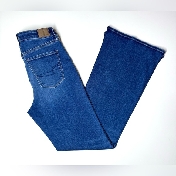 American Eagle Women's Super High Rise Flare Jeans Size- 10 Regular - Picture 8 of 11